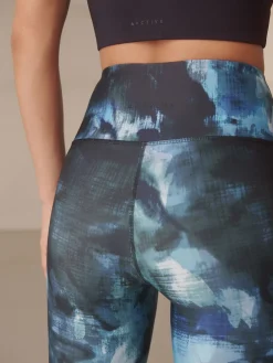 Blauwe verfPrint - Power Active sportlegging*Next