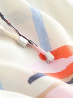 Blauw/ecru - Short met linnen*Next