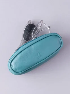 Blauwgroen - dubbele brillenkoker*Lakeland Leather Best