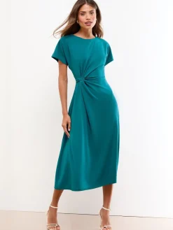 - midi-jurk met knoop aan de zijkant*Lipsy New