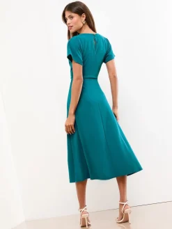 - midi-jurk met knoop aan de zijkant*Lipsy New