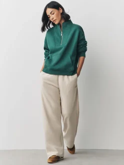 - Relaxed fit sweatshirt van zware katoenrijke jersey met ritssluiting bij de hals*Next Online