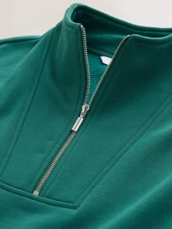 - Relaxed fit sweatshirt van zware katoenrijke jersey met ritssluiting bij de hals*Next Online