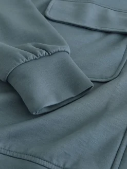 Blauwgroen - Slinky Supersoft Utility Funnel Neck Jacket*Next Best