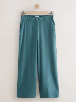 - Smart Front Linen Blend Wide Leg Trousers*Next Best