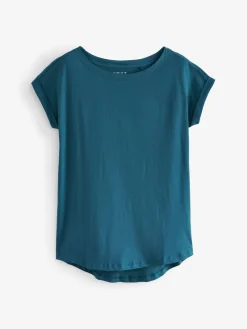 Blauwgroen - T-shirt met kapmouwtjes*Next