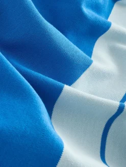 Blauw/lichtblauw - Boxy oversized T-shirt met relaxte pasvorm van zware stof en ronde hals*Next Discount