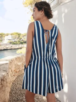 Blauw/wit - Jersey Summer Playsuit*Next New