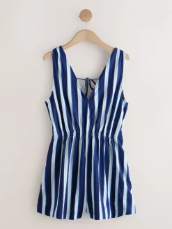 Blauw/wit - Jersey Summer Playsuit*Next New