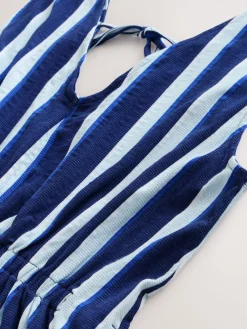 Blauw/wit - Jersey Summer Playsuit*Next New