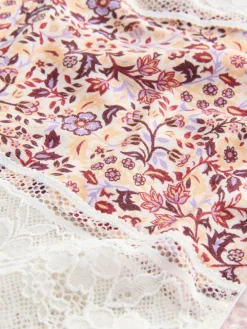 Bloemenmotief - 3 Slipjes van modal met kant*Next