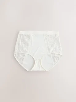 Bloemenmotief - 3 Slipjes van modal met kant*Next