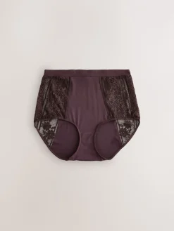 Bloemenmotief - 3 Slipjes van modal met kant*Next