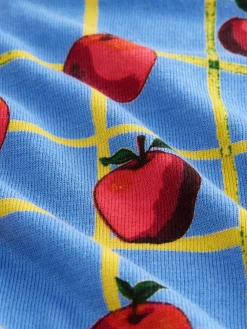 Blue Apple Check Pattern - Soft Touch Ronde hals Katoen Rijke Trui*Next New