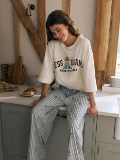 Blue Charlie The Cockapoo - Tricot pyjama met korte mouwen*Next Clearance