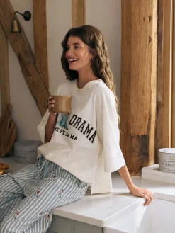 Blue Charlie The Cockapoo - Tricot pyjama met korte mouwen*Next Clearance