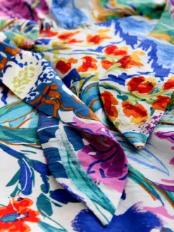 - V-Neck Tie Waist Long Sleeve Midi Dress*Next New