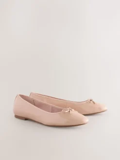 Blush Roze lakleer - Ballerina's met ronde neus*Next New
