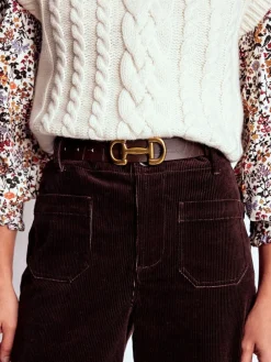 Iris riem van leer met trens*Boden Clearance