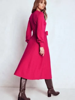 Lace Insert Knitted Midi Dress*Boden Best