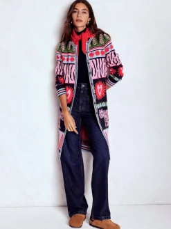 Long Jacquard Cardigan*Boden New