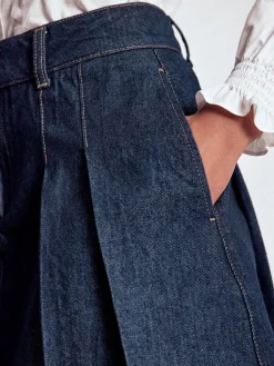Pleated Denim Skirt*Boden Discount