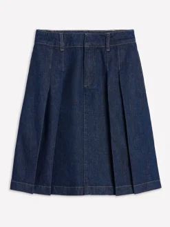 Pleated Denim Skirt*Boden Discount