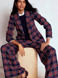 Stamford Wool-Blend Check Blazer*Boden Outlet