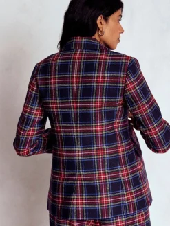 Stamford Wool-Blend Check Blazer*Boden Outlet