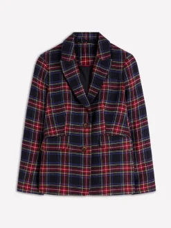 Stamford Wool-Blend Check Blazer*Boden Outlet
