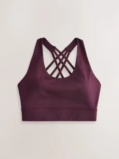 Bordeauxrood - Active Cross Back Sports Bra*Next Outlet