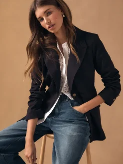 Bordeauxrood - Fitted Single Breasted Blazer*Next