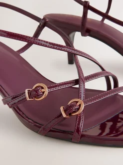 - Forever Comfort® Multi Buckle Strappy Kitten Heels*Next Clearance