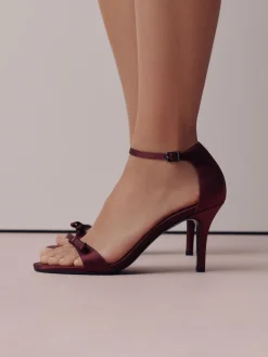 - Forever Comfort® Mini Satin Bow Heeled Sandals*Next