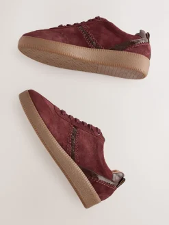 - Forever Comfort® leren vetersneakers met dikke zool*Next Sale