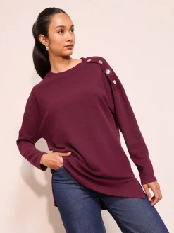 - Button Detail Rib Tunic*Friends Like These Sale