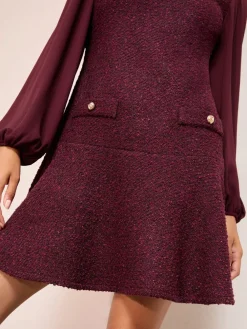 - Boucle Peplum Hem Mini Dress*Friends Like These Discount