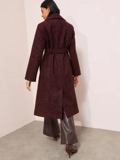 - Bouclé midi-jas met riem en textuur*Friends Like These Clearance