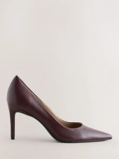 - Leren mid-court pumps*Next