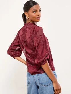 - - Top met burnout-effect op de 3/4 mouwen*Lipsy Outlet