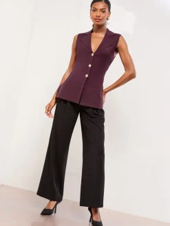 - Collared V-Neck Sleeveless Knit Waistcoat*Lipsy Best