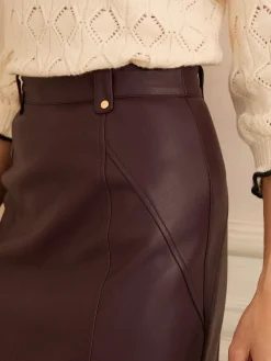 - minirok van imitatieleer*Love & Roses Best