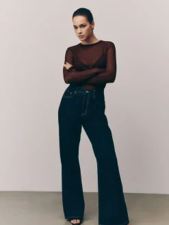 - Mesh shirt met lange mouwen*Next New