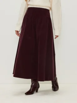 - Midi rok van corduroy met verlaagde taille*Next