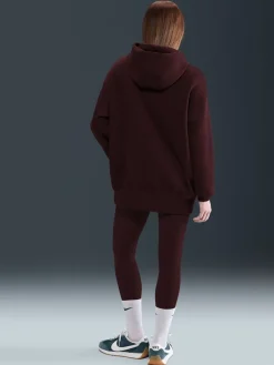 Bordeauxrood - oversized mini sportkleding Phoenix fleece swoosh pullover met hoodie*Nike Outlet