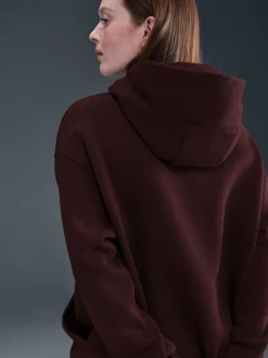 Bordeauxrood - oversized mini sportkleding Phoenix fleece swoosh pullover met hoodie*Nike Outlet