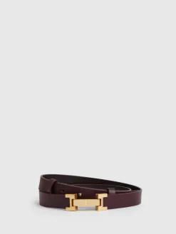 - - Leren Hayley riem met vierkant scharnier*Reiss Online