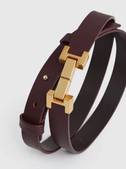 - - Leren Hayley riem met vierkant scharnier*Reiss Online