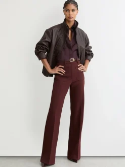 - Hazel Leren Riem met Gebogen Gesp*Reiss New