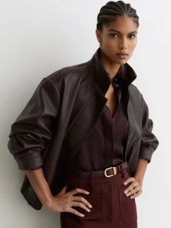 - Hazel Leren Riem met Gebogen Gesp*Reiss New